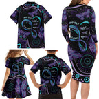 Personalized Australia Infinity Heart Indigenous Family Matching Long Sleeve Bodycon Dress and Hawaiian Shirt Fly High Until We Meet Again - Aussie Hoodie