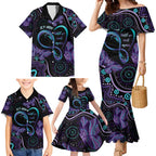 Personalized Australia Infinity Heart Indigenous Family Matching Mermaid Dress and Hawaiian Shirt Fly High Until We Meet Again - Aussie Hoodie