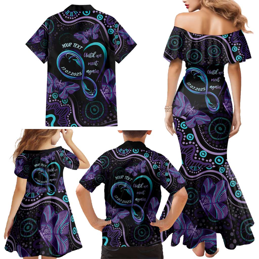 Personalized Australia Infinity Heart Indigenous Family Matching Mermaid Dress and Hawaiian Shirt Fly High Until We Meet Again - Aussie Hoodie