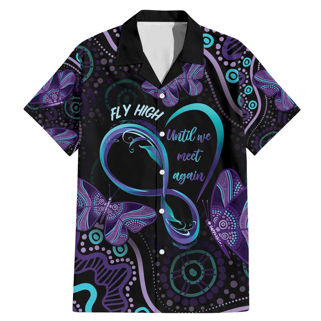 Personalized Australia Infinity Heart Indigenous Family Matching Mermaid Dress and Hawaiian Shirt Fly High Until We Meet Again - Aussie Hoodie