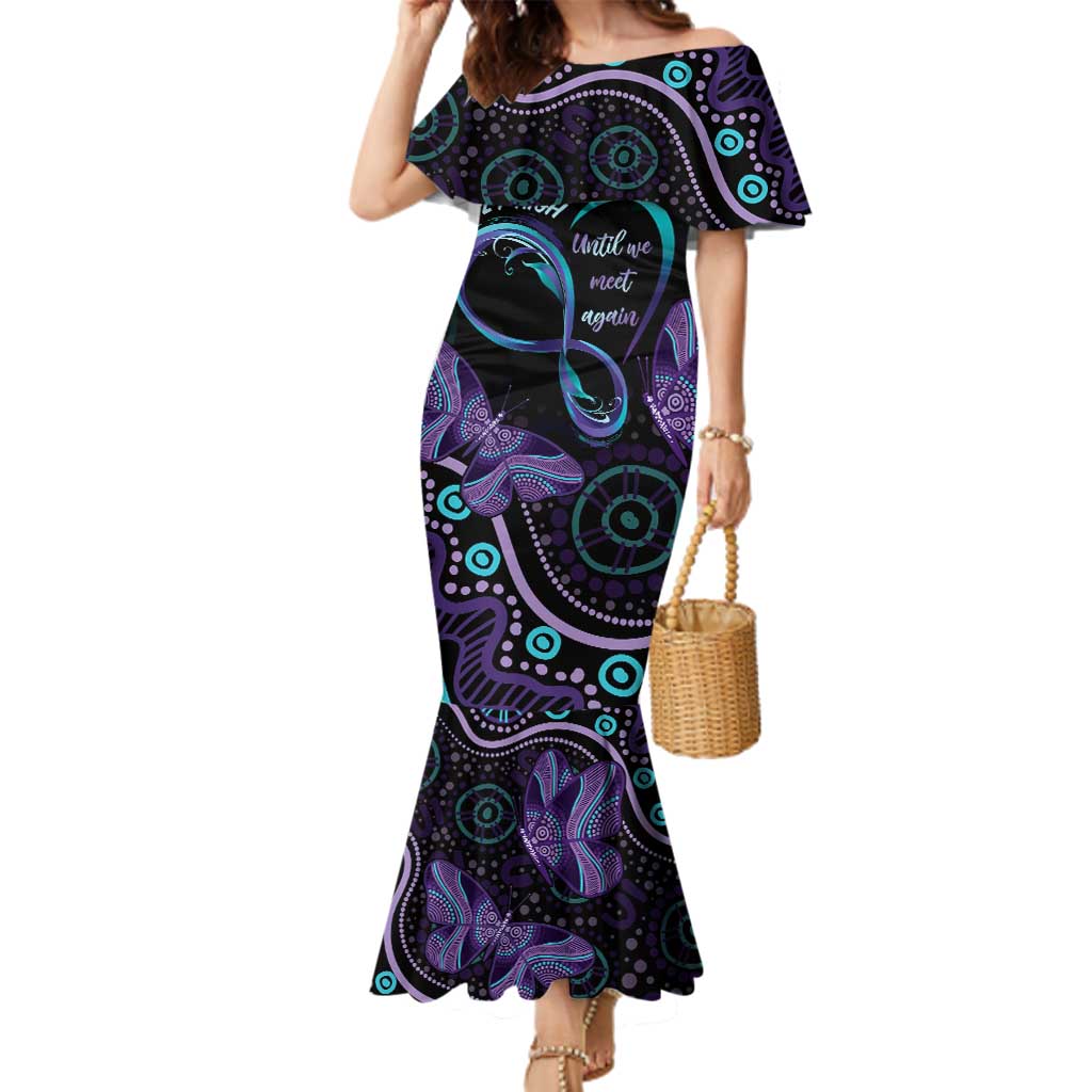 Personalized Australia Infinity Heart Indigenous Family Matching Mermaid Dress and Hawaiian Shirt Fly High Until We Meet Again - Aussie Hoodie