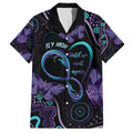 Personalized Australia Infinity Heart Indigenous Family Matching Off The Shoulder Long Sleeve Dress and Hawaiian Shirt Fly High Until We Meet Again - Aussie Hoodie