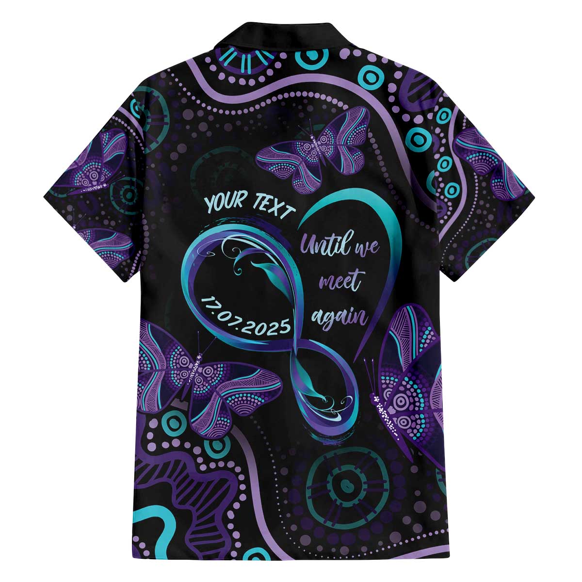 Personalized Australia Infinity Heart Indigenous Family Matching Off The Shoulder Long Sleeve Dress and Hawaiian Shirt Fly High Until We Meet Again - Aussie Hoodie