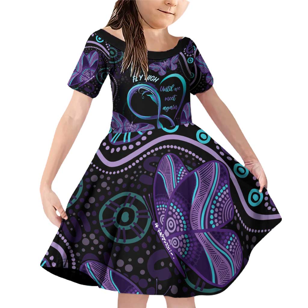 Personalized Australia Infinity Heart Indigenous Family Matching Off Shoulder Short Dress and Hawaiian Shirt Fly High Until We Meet Again - Aussie Hoodie