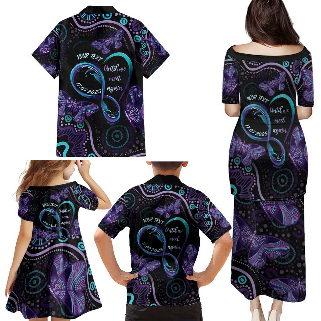 Personalized Australia Infinity Heart Indigenous Family Matching Puletasi and Hawaiian Shirt Fly High Until We Meet Again - Aussie Hoodie