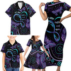 Personalized Australia Infinity Heart Indigenous Family Matching Short Sleeve Bodycon Dress and Hawaiian Shirt Fly High Until We Meet Again - Aussie Hoodie