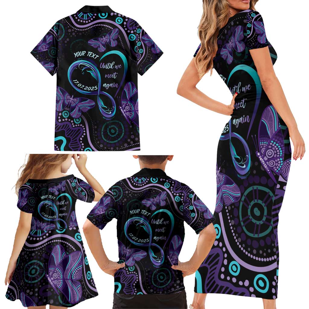 Personalized Australia Infinity Heart Indigenous Family Matching Short Sleeve Bodycon Dress and Hawaiian Shirt Fly High Until We Meet Again - Aussie Hoodie