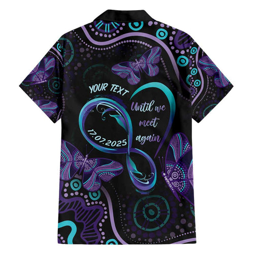 Personalized Australia Infinity Heart Indigenous Family Matching Short Sleeve Bodycon Dress and Hawaiian Shirt Fly High Until We Meet Again - Aussie Hoodie