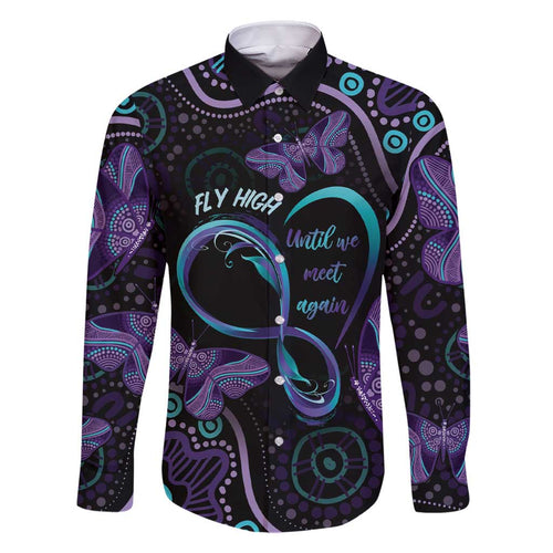 Personalized Australia Infinity Heart Indigenous Family Matching Short Sleeve Bodycon Dress and Hawaiian Shirt Fly High Until We Meet Again - Aussie Hoodie