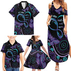Personalized Australia Infinity Heart Indigenous Family Matching Summer Maxi Dress and Hawaiian Shirt Fly High Until We Meet Again - Aussie Hoodie