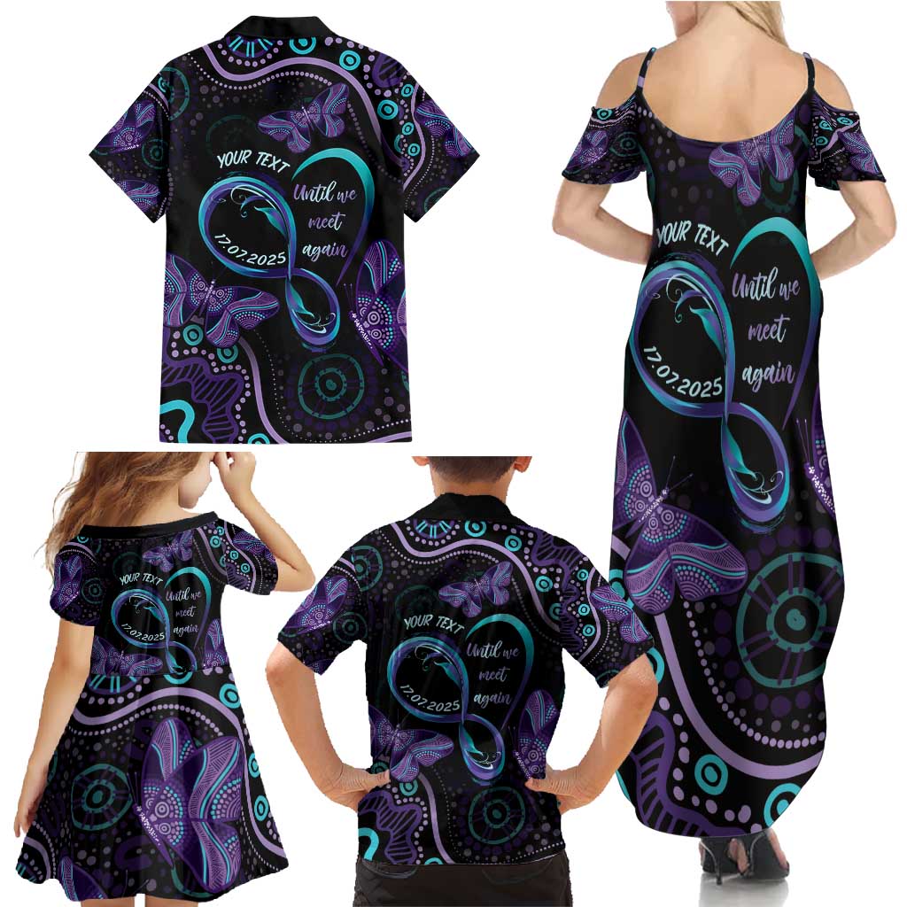Personalized Australia Infinity Heart Indigenous Family Matching Summer Maxi Dress and Hawaiian Shirt Fly High Until We Meet Again - Aussie Hoodie