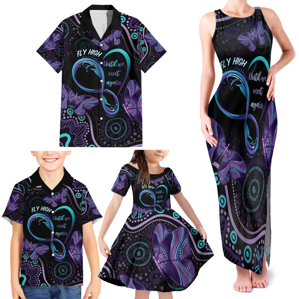 Personalized Australia Infinity Heart Indigenous Family Matching Tank Maxi Dress and Hawaiian Shirt Fly High Until We Meet Again - Aussie Hoodie
