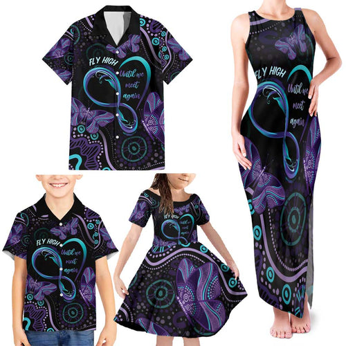 Personalized Australia Infinity Heart Indigenous Family Matching Tank Maxi Dress and Hawaiian Shirt Fly High Until We Meet Again - Aussie Hoodie