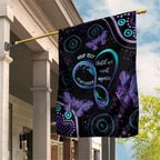 Personalized Australia Infinity Heart Indigenous Garden Flag Fly High Until We Meet Again - Aussie Hoodie