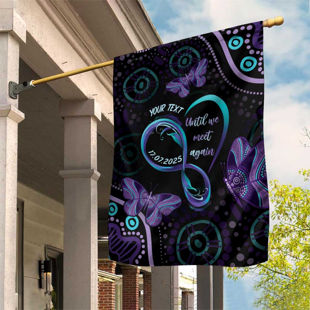 Personalized Australia Infinity Heart Indigenous Garden Flag Fly High Until We Meet Again - Aussie Hoodie