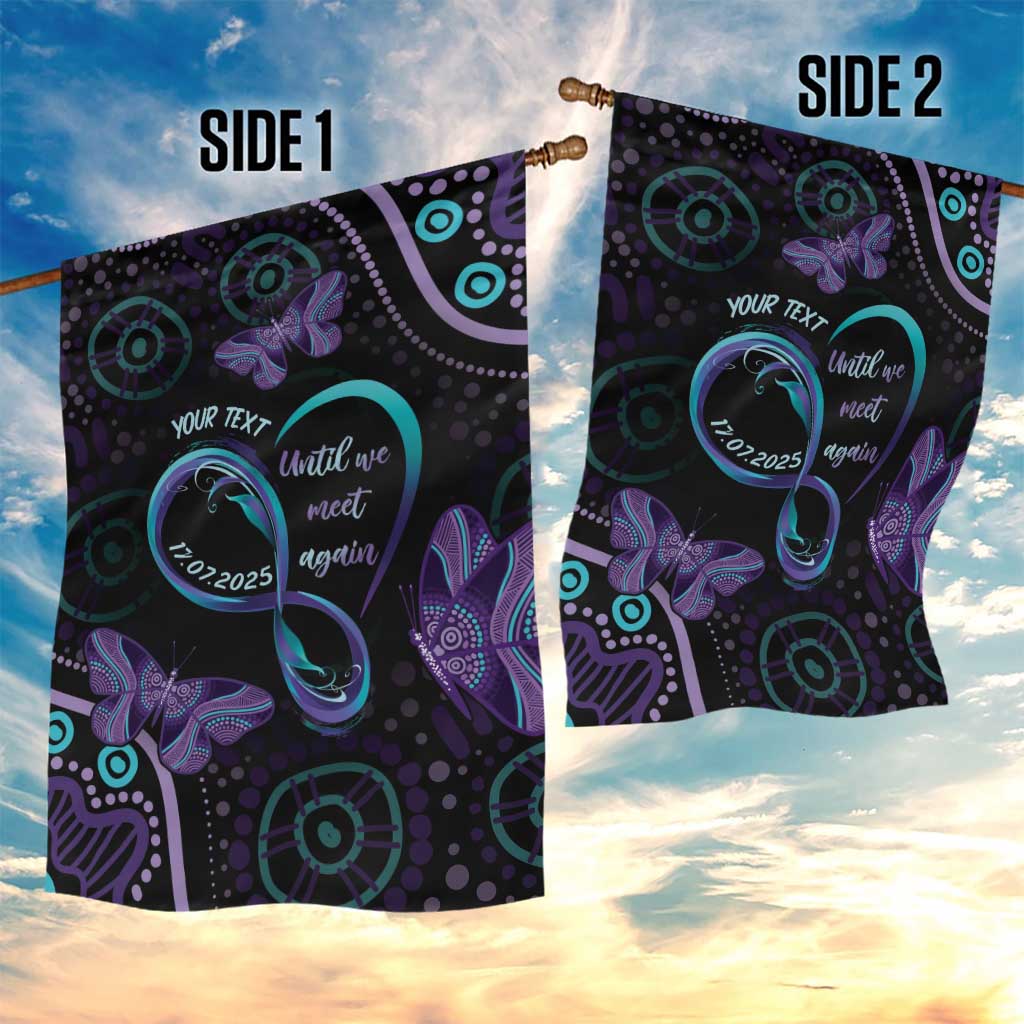 Personalized Australia Infinity Heart Indigenous Garden Flag Fly High Until We Meet Again - Aussie Hoodie
