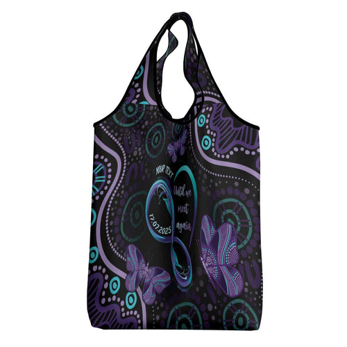 Personalized Australia Infinity Heart Indigenous Grocery Bag Fly High Until We Meet Again - Aussie Hoodie