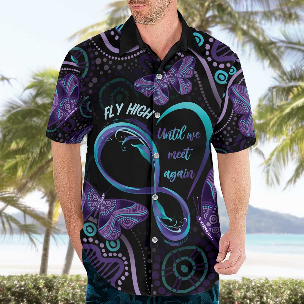 Personalized Australia Infinity Heart Indigenous Hawaiian Shirt Fly High Until We Meet Again - Aussie Hoodie