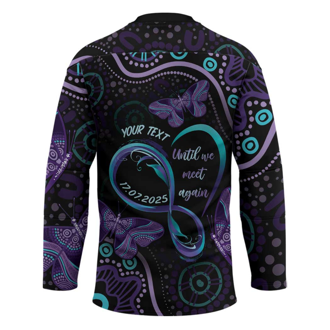 Personalized Australia Infinity Heart Indigenous Hockey Jersey Fly High Until We Meet Again - Aussie Hoodie