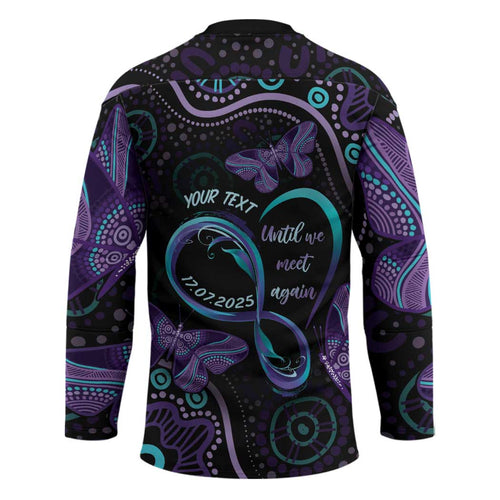 Personalized Australia Infinity Heart Indigenous Hockey Jersey Fly High Until We Meet Again - Aussie Hoodie