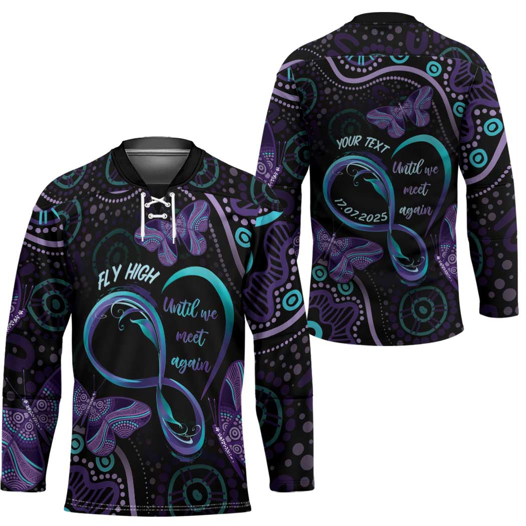 Personalized Australia Infinity Heart Indigenous Hockey Jersey Fly High Until We Meet Again - Aussie Hoodie