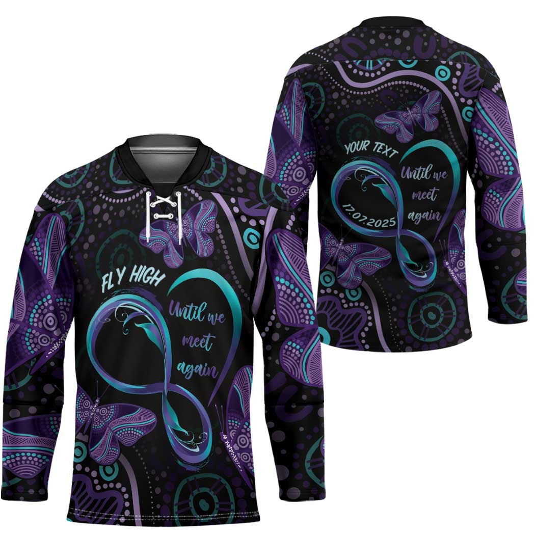 Personalized Australia Infinity Heart Indigenous Hockey Jersey Fly High Until We Meet Again - Aussie Hoodie