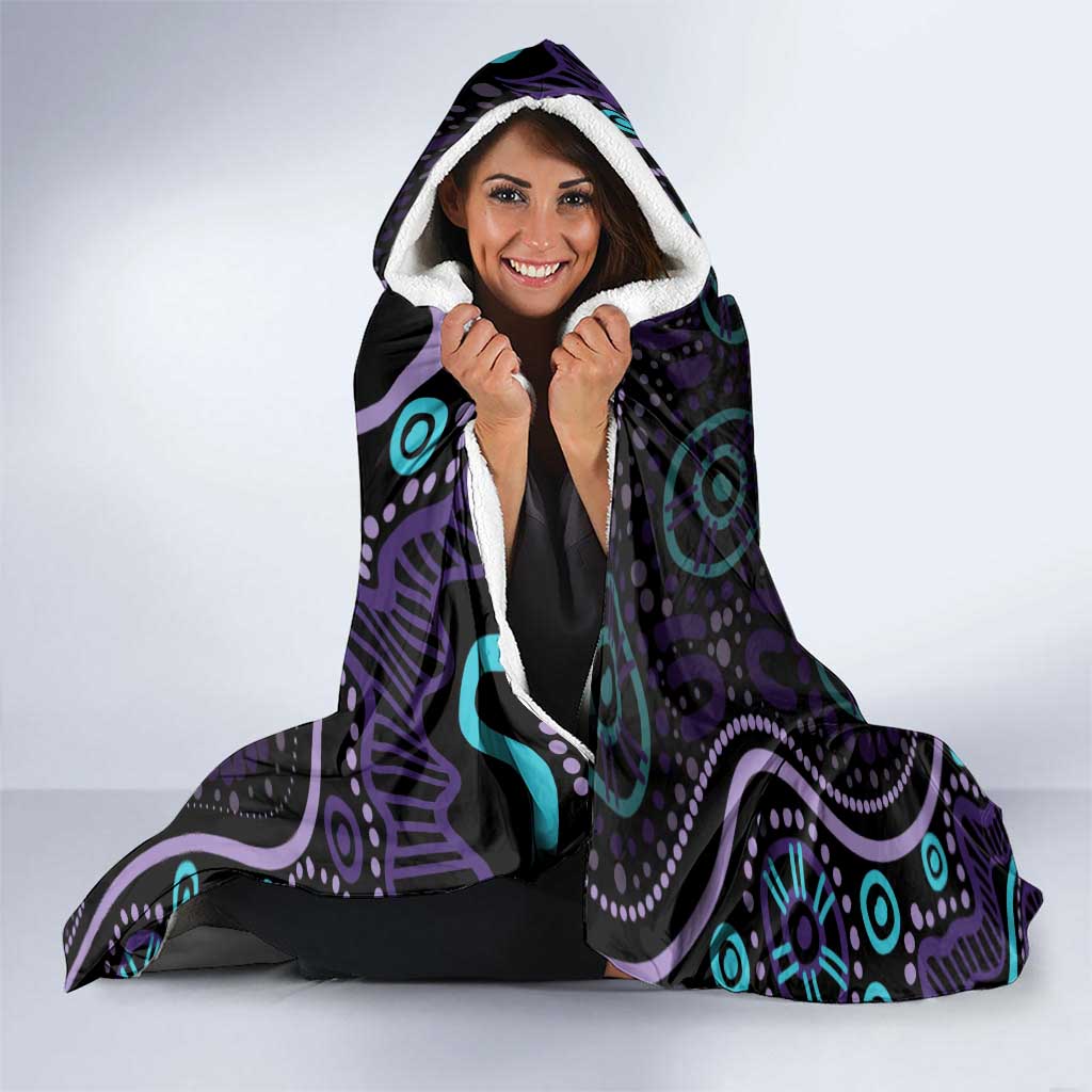 Personalized Australia Infinity Heart Indigenous Hooded Blanket Fly High Until We Meet Again - Aussie Hoodie