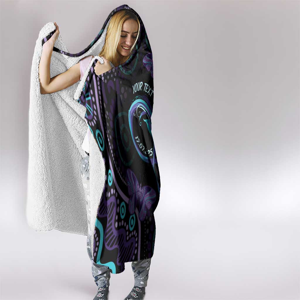 Personalized Australia Infinity Heart Indigenous Hooded Blanket Fly High Until We Meet Again - Aussie Hoodie