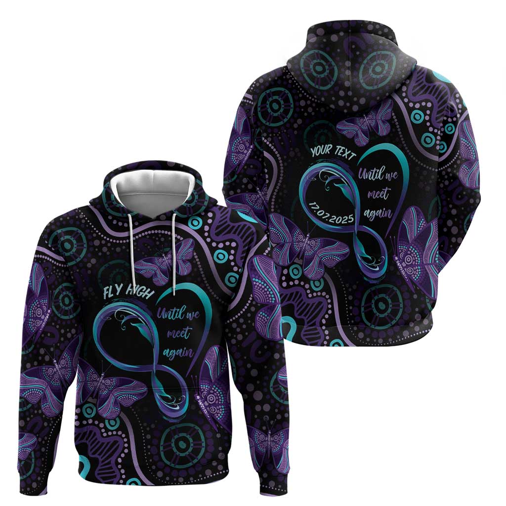 Personalized Australia Infinity Heart Indigenous Hoodie Fly High Until We Meet Again - Aussie Hoodie