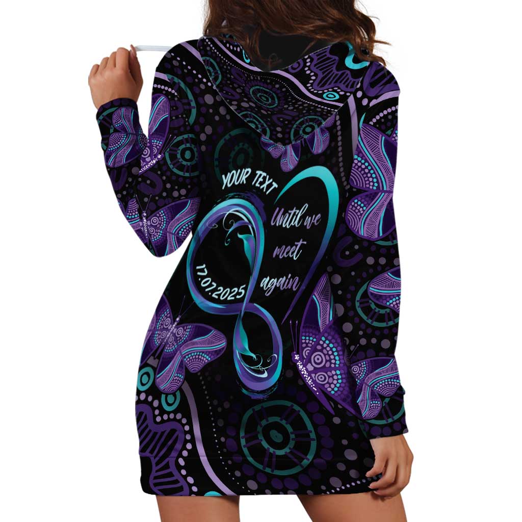 Personalized Australia Infinity Heart Indigenous Hoodie Dress Fly High Until We Meet Again - Aussie Hoodie