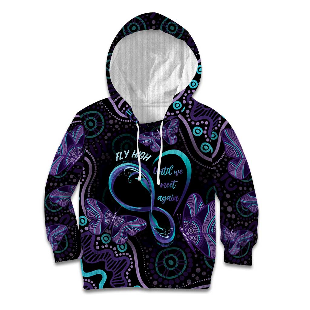 Personalized Australia Infinity Heart Indigenous Kid Hoodie Fly High Until We Meet Again - Aussie Hoodie