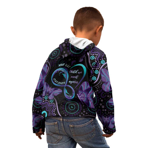 Personalized Australia Infinity Heart Indigenous Kid Hoodie Fly High Until We Meet Again - Aussie Hoodie