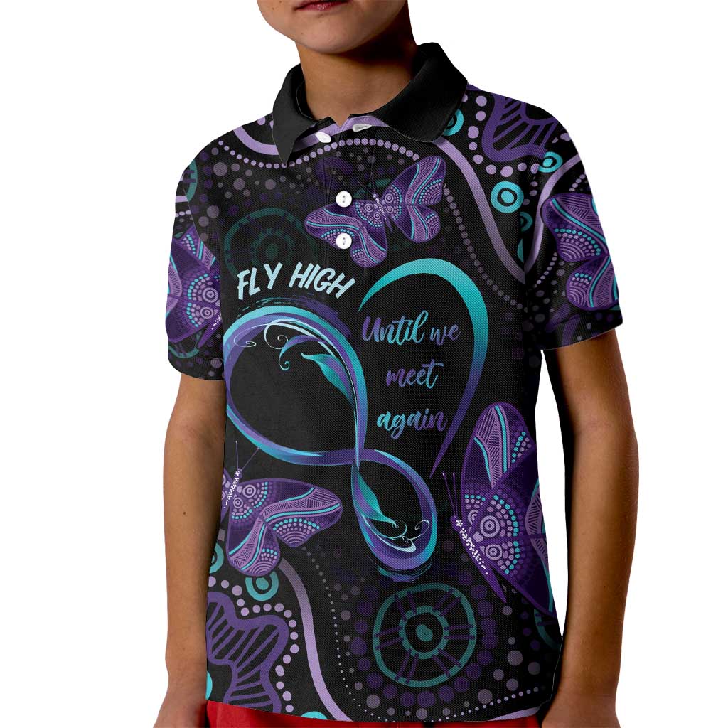 Personalized Australia Infinity Heart Indigenous Kid Polo Shirt Fly High Until We Meet Again - Aussie Hoodie