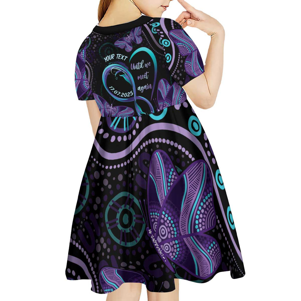Personalized Australia Infinity Heart Indigenous Kid Short Sleeve Dress Fly High Until We Meet Again - Aussie Hoodie