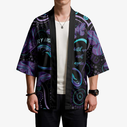 Personalized Australia Infinity Heart Indigenous Kimono Fly High Until We Meet Again - Aussie Hoodie