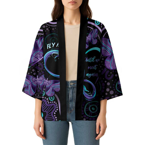 Personalized Australia Infinity Heart Indigenous Kimono Fly High Until We Meet Again - Aussie Hoodie