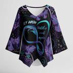 Personalized Australia Infinity Heart Indigenous Kimono Sleeve Blouse Fly High Until We Meet Again - Aussie Hoodie