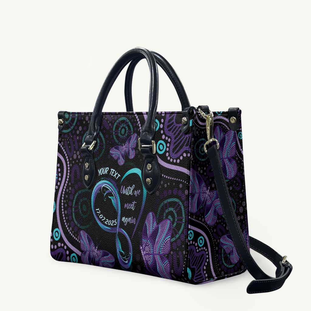 Personalized Australia Infinity Heart Indigenous Leather Bag Fly High Until We Meet Again - Aussie Hoodie
