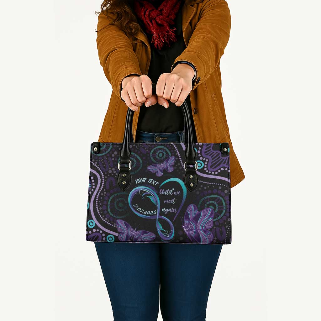 Personalized Australia Infinity Heart Indigenous Leather Bag Fly High Until We Meet Again - Aussie Hoodie