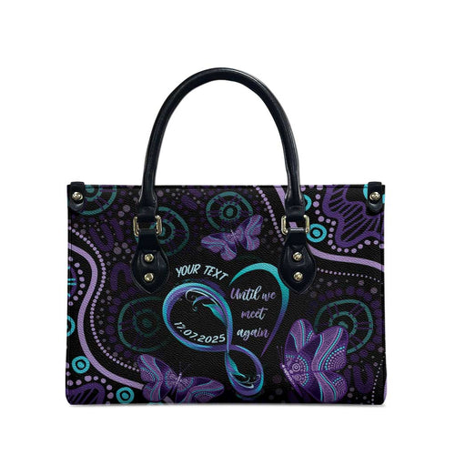 Personalized Australia Infinity Heart Indigenous Leather Bag Fly High Until We Meet Again - Aussie Hoodie