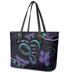Personalized Australia Infinity Heart Indigenous Leather Tote Bag Fly High Until We Meet Again - Aussie Hoodie