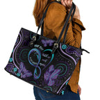 Personalized Australia Infinity Heart Indigenous Leather Tote Bag Fly High Until We Meet Again - Aussie Hoodie