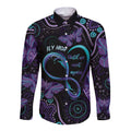 Personalized Australia Infinity Heart Indigenous Long Sleeve Button Shirt Fly High Until We Meet Again - Aussie Hoodie