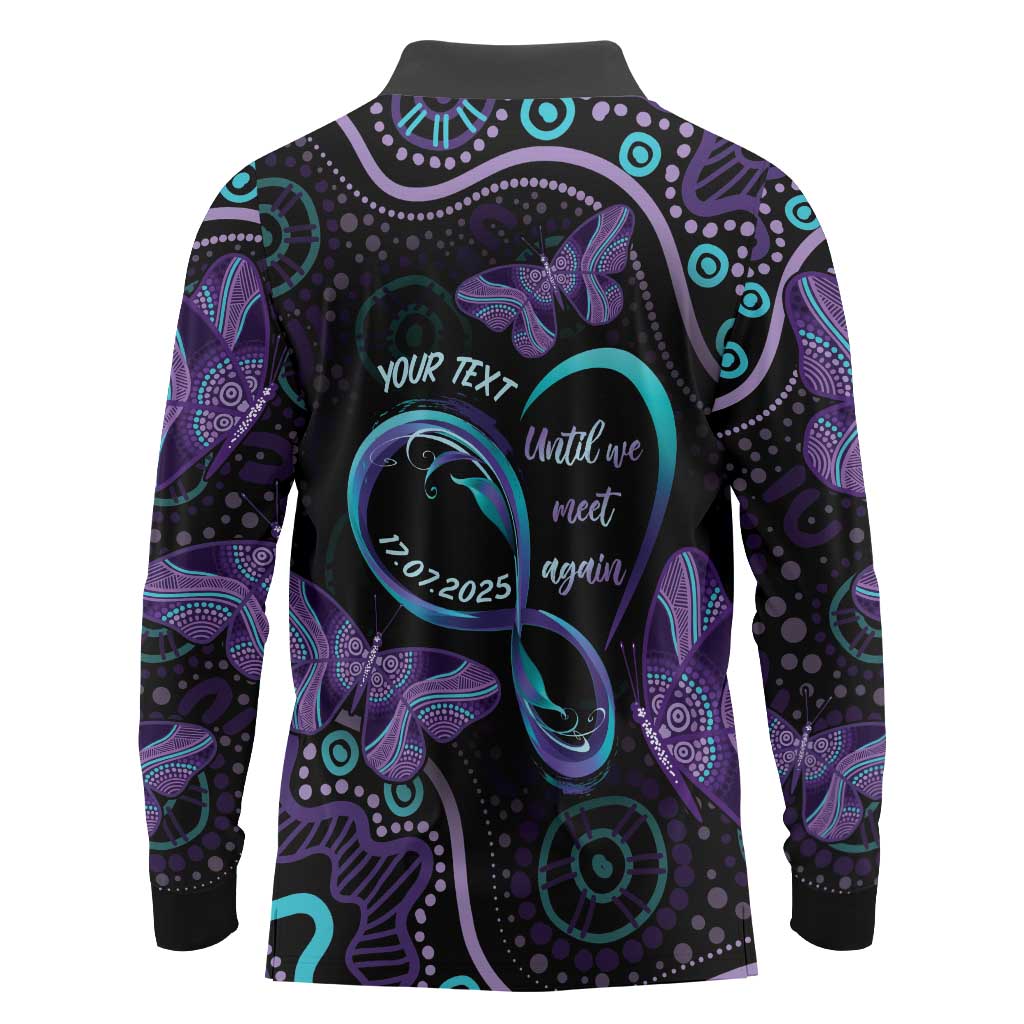 Personalized Australia Infinity Heart Indigenous Long Sleeve Polo Shirt Fly High Until We Meet Again - Aussie Hoodie