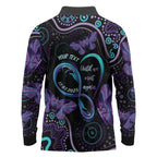 Personalized Australia Infinity Heart Indigenous Long Sleeve Polo Shirt Fly High Until We Meet Again - Aussie Hoodie