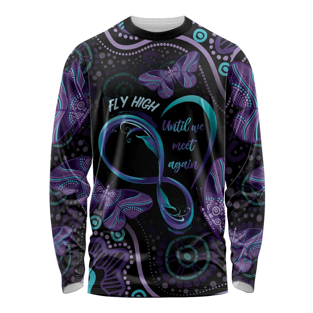 Personalized Australia Infinity Heart Indigenous Long Sleeve Shirt Fly High Until We Meet Again - Aussie Hoodie