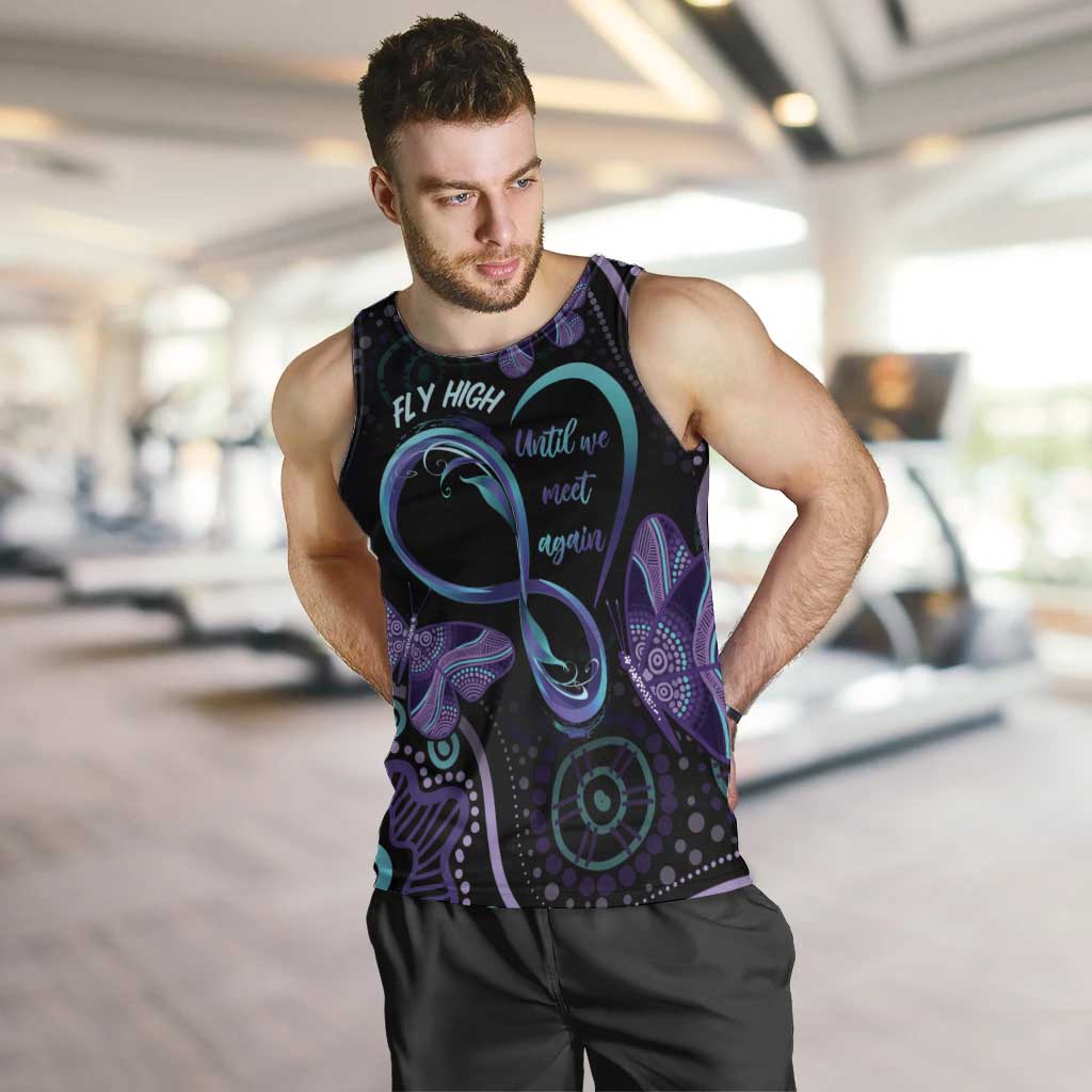 Personalized Australia Infinity Heart Indigenous Men Tank Top Fly High Until We Meet Again - Aussie Hoodie
