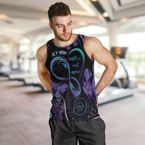 Personalized Australia Infinity Heart Indigenous Men Tank Top Fly High Until We Meet Again - Aussie Hoodie