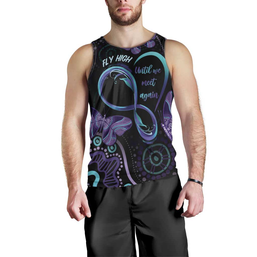 Personalized Australia Infinity Heart Indigenous Men Tank Top Fly High Until We Meet Again - Aussie Hoodie