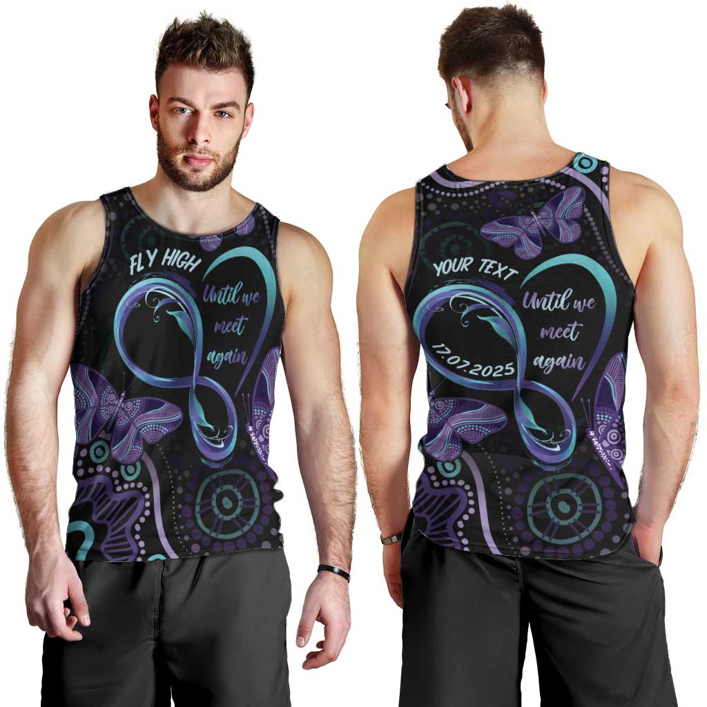 Personalized Australia Infinity Heart Indigenous Men Tank Top Fly High Until We Meet Again - Aussie Hoodie